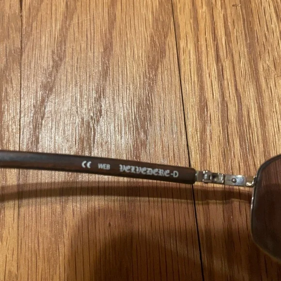 Chrome Hearts Brown Lens Rectangular Sunglasses with wire Frame - Picture 4 of 5